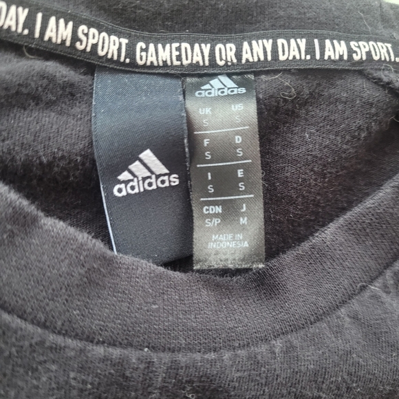 Adidas Black T Shirt with White Accent S - Picture 3 of 4